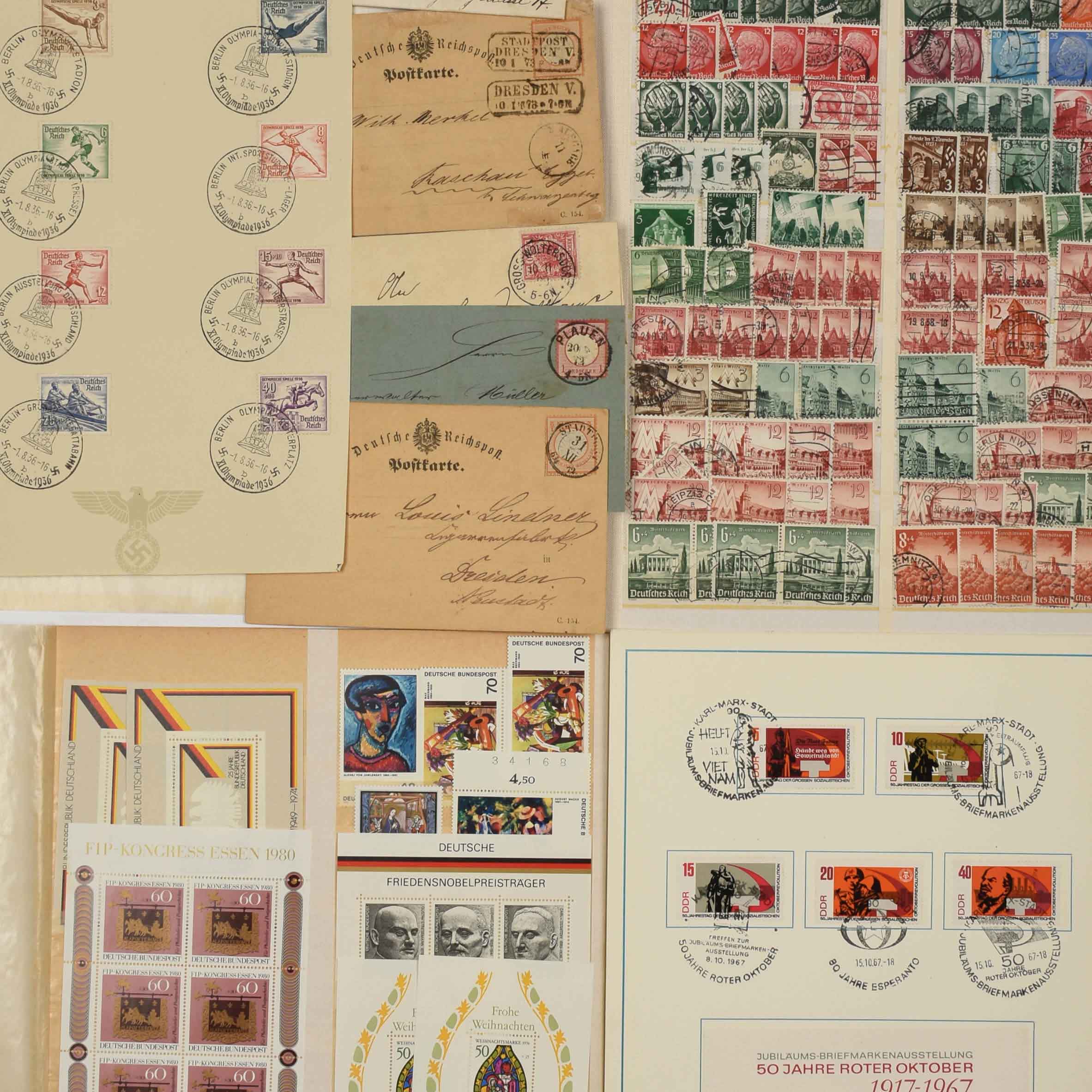 Konvolut Briefmarken und Belege